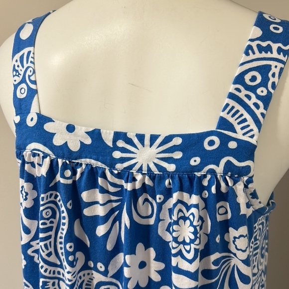 Koolaburra UGG Jersey Tiered Lounge Dress Azure Geo Maxi Sz M - Picture 8 of 12